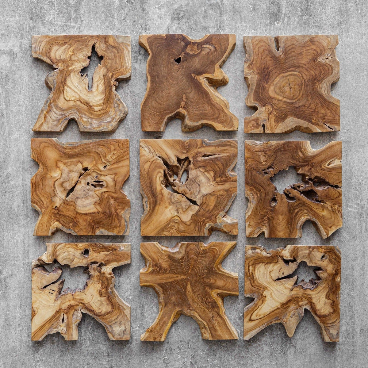 Talia Wood Wall DÃ©cor Set of 9.