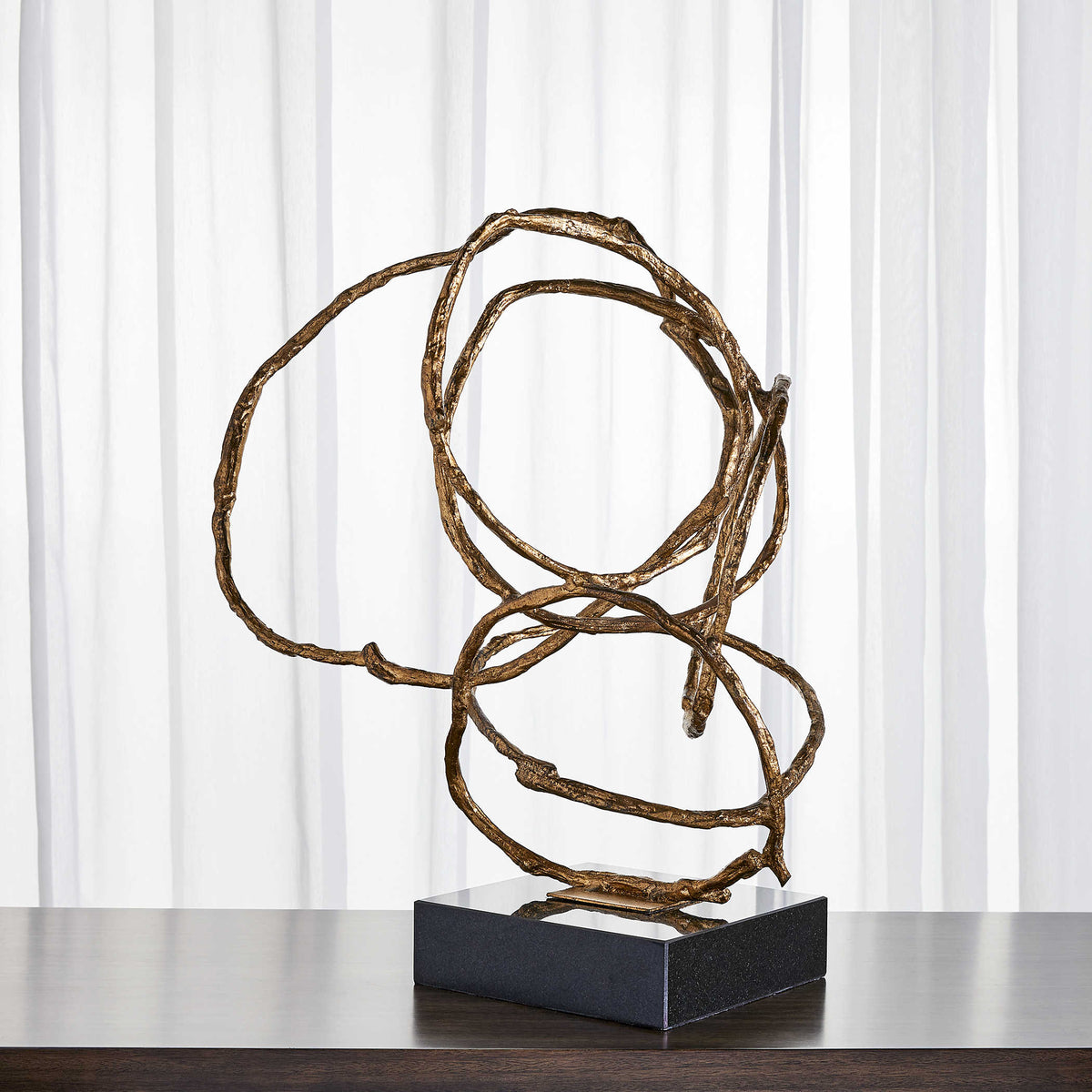 Uttermost Accessories Talya Interlinking Sculpture in Brass House of Isabella UK