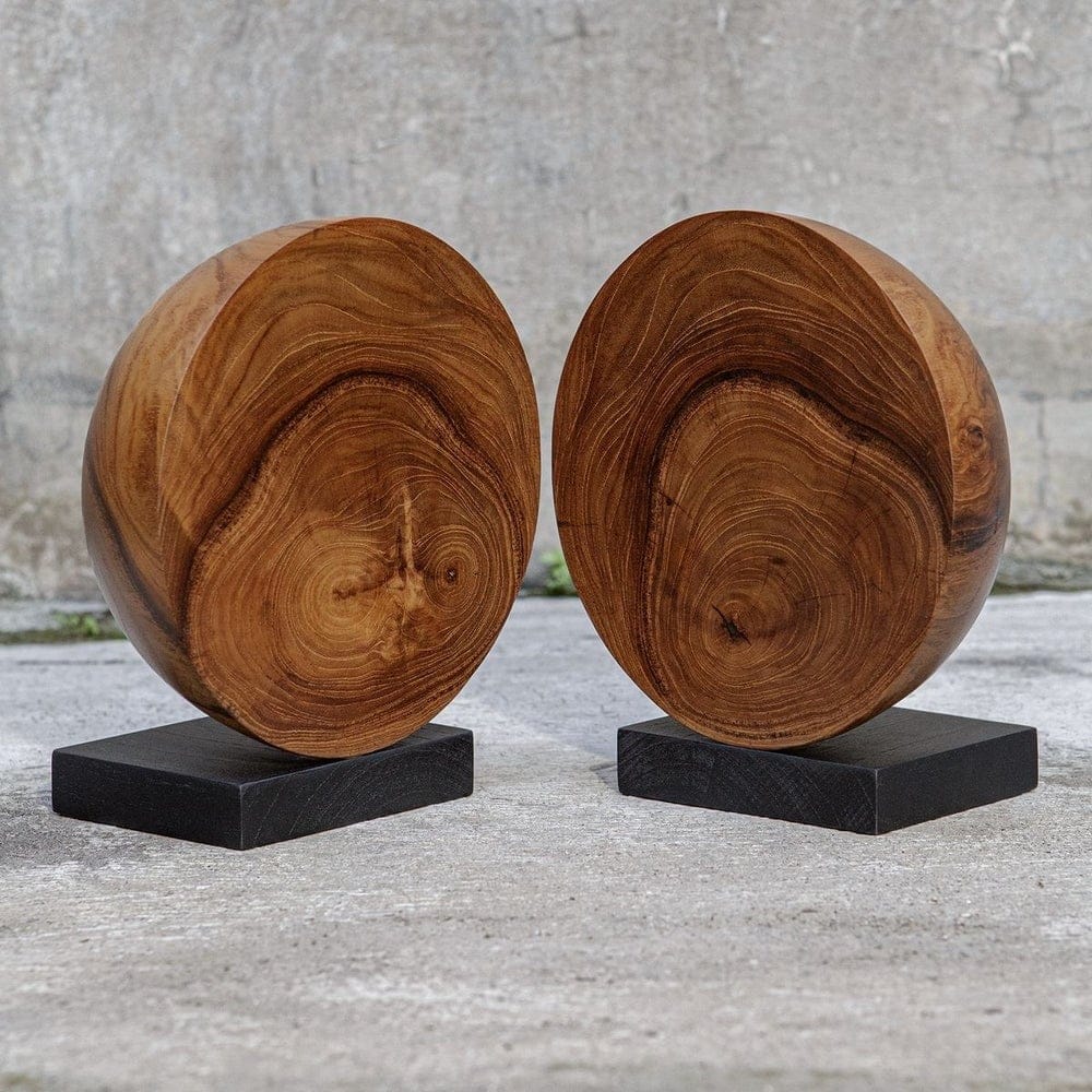 Uttermost Accessories Teak and Noir Bookends Set of 2 House of Isabella UK