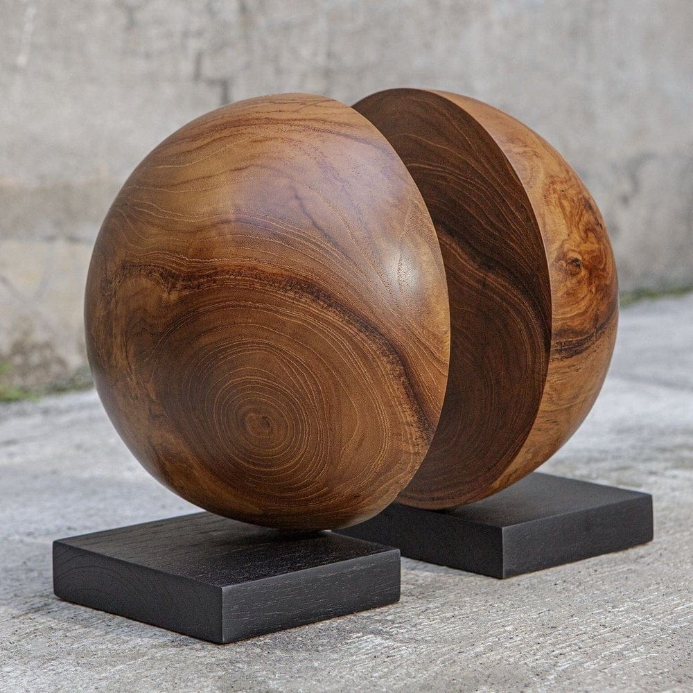 Uttermost Accessories Teak and Noir Bookends Set of 2 House of Isabella UK