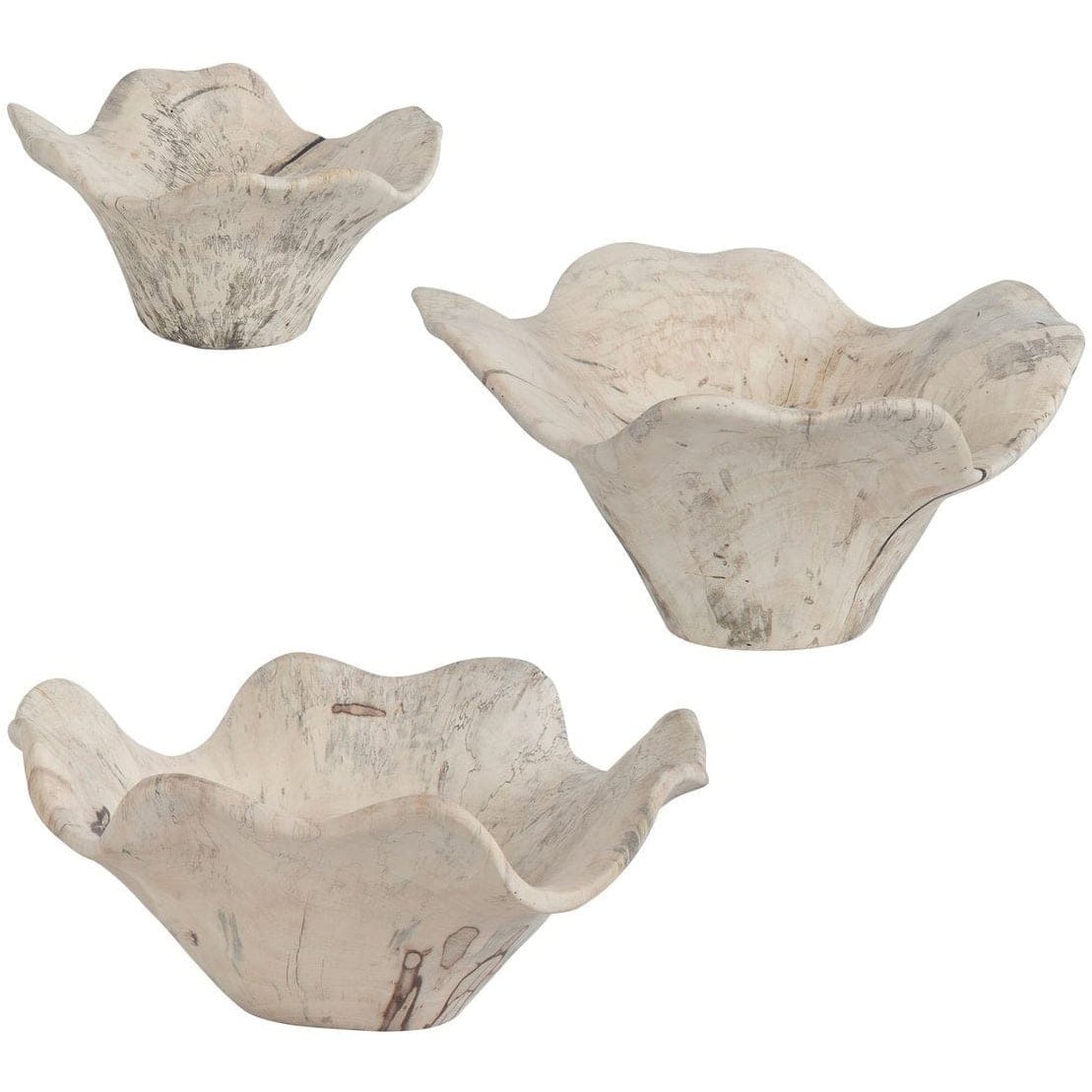 Uttermost Accessories Teo Bleached Wood Wall Decor - Set of 3 House of Isabella UK