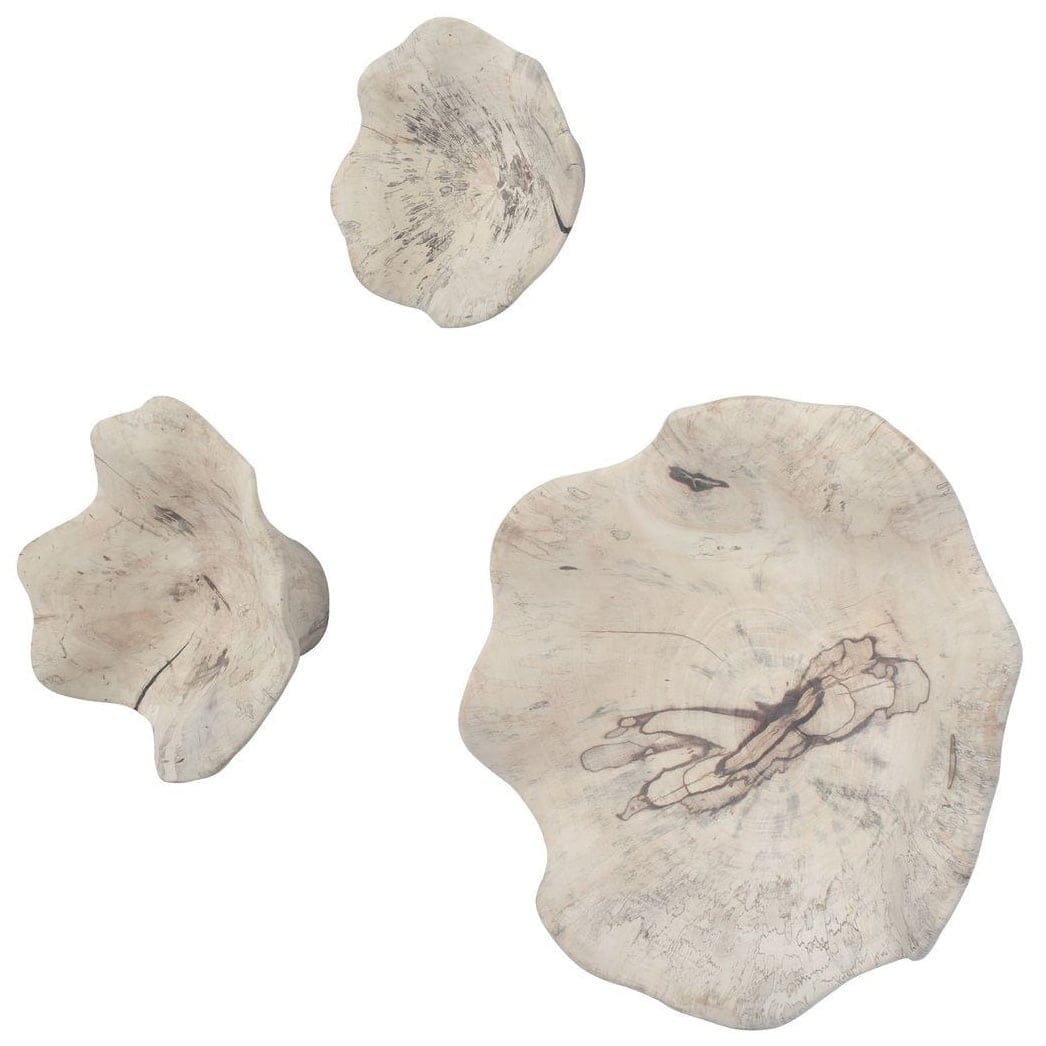 Uttermost Accessories Teo Bleached Wood Wall Decor - Set of 3 House of Isabella UK