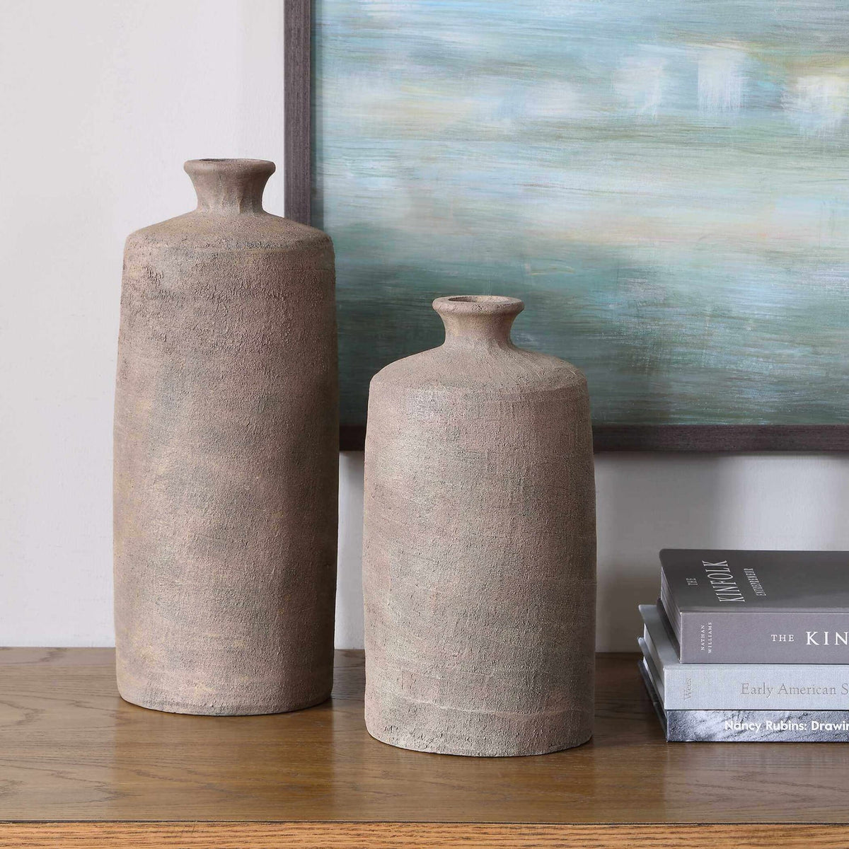 Uttermost Accessories Terrene Clay Vases, Set of 2 House of Isabella UK
