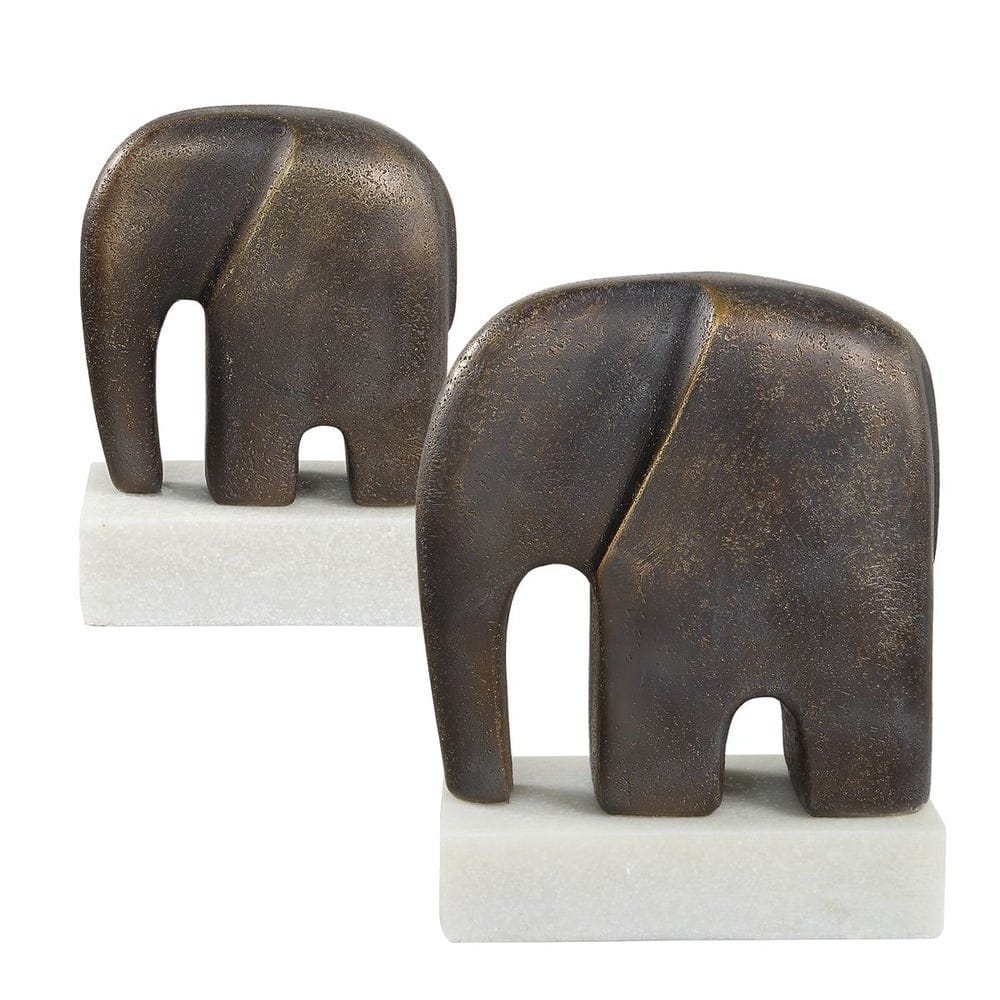 Uttermost Accessories Timeless Tusk Elephant Sculptures in Bronze - Set of 2 House of Isabella UK