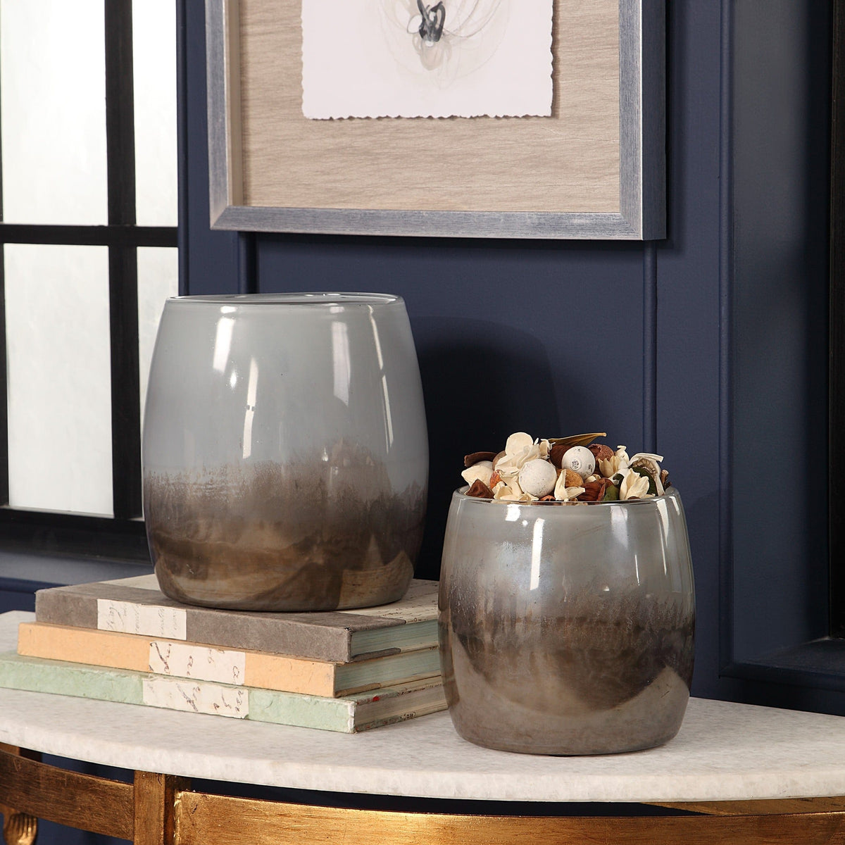 Uttermost Accessories Tinley Blown Glass Bowls, S/2 House of Isabella UK