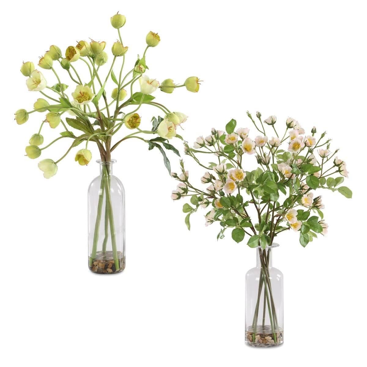 Uttermost Accessories Tranquility Lenten Rose Bouquets Set of 2 House of Isabella UK
