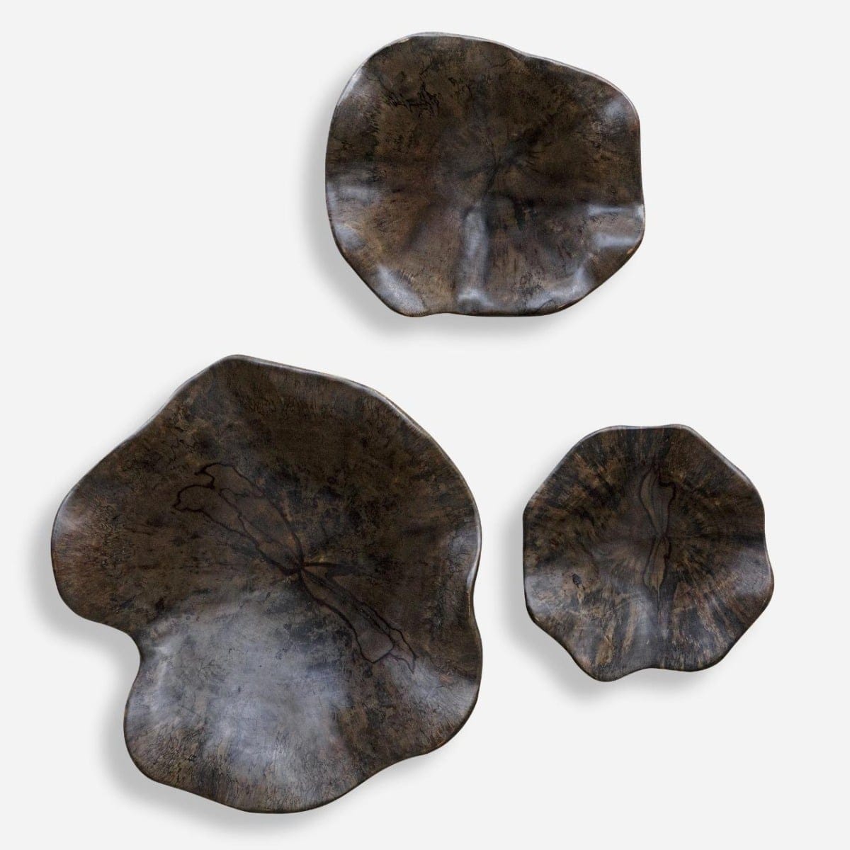 Uttermost Accessories Two Wood Wall Décor In Mocha, Set of 3 House of Isabella UK