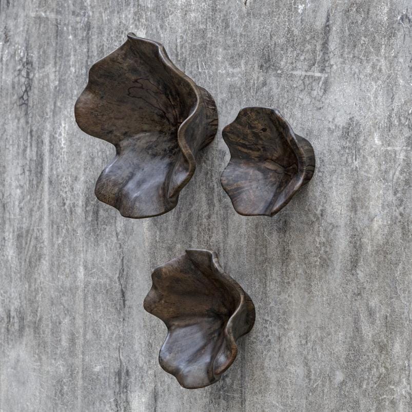 Uttermost Accessories Two Wood Wall Décor In Mocha, Set of 3 House of Isabella UK