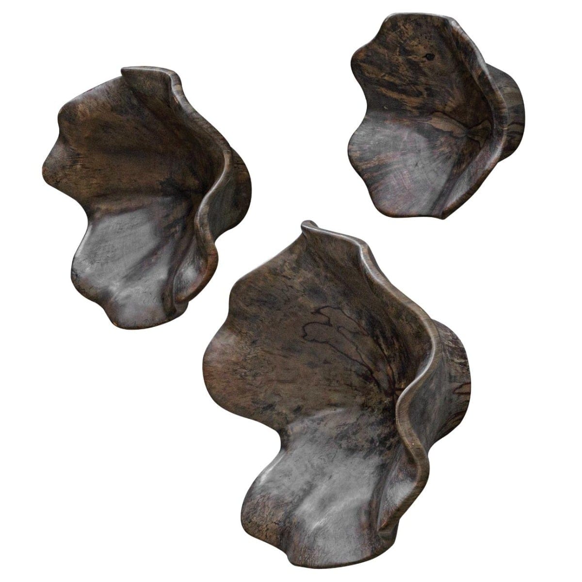 Uttermost Accessories Two Wood Wall Décor In Mocha, Set of 3 House of Isabella UK