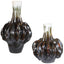 Uttermost Accessories Umbrian Gourd Vases in White and Brown - Set of 2 House of Isabella UK