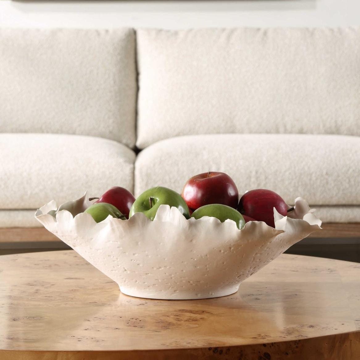 Uttermost Blossom Short Off-white Bowl.