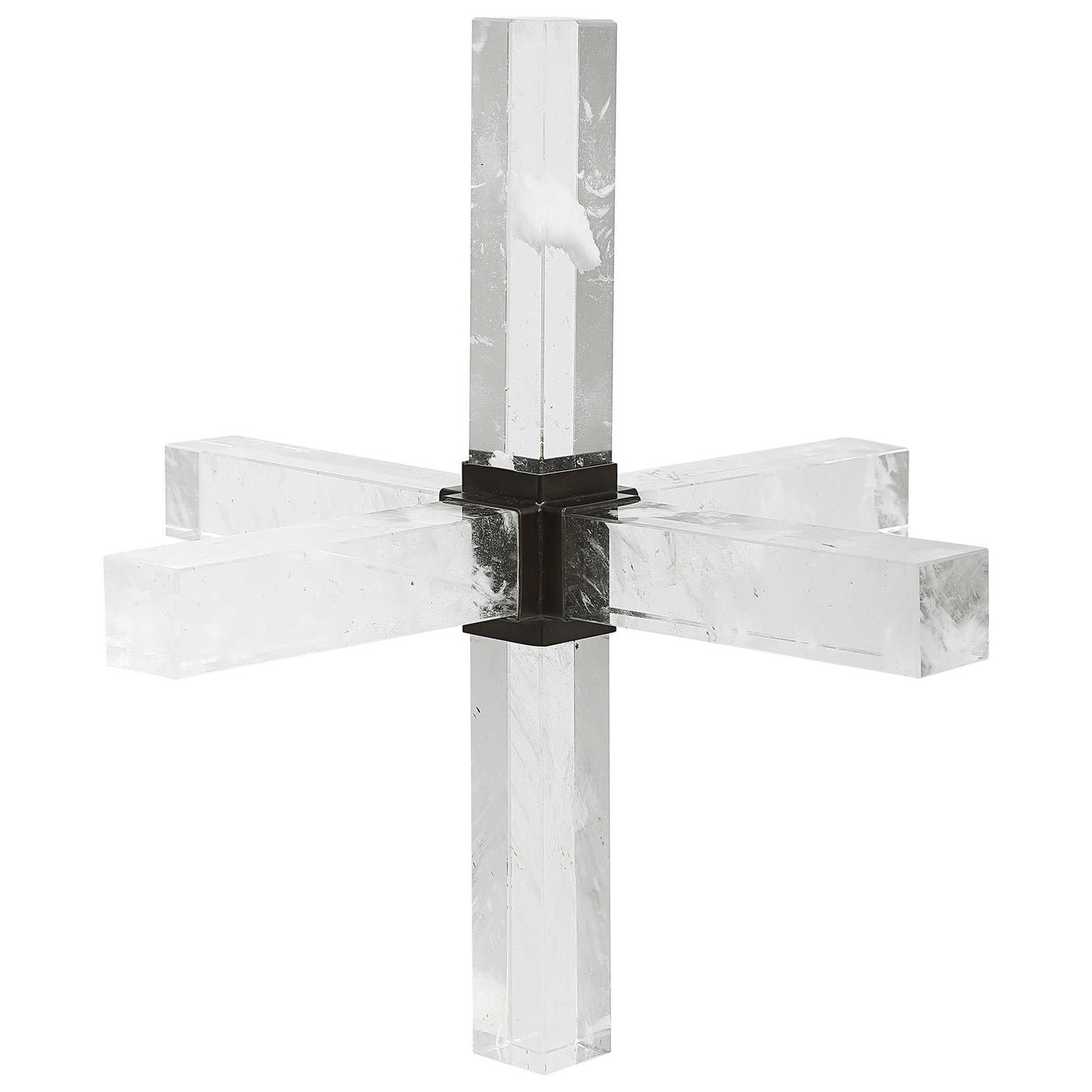 Uttermost Accessories Uttermost Double Cross Sculpture - Faux Quartz Crystal House of Isabella UK