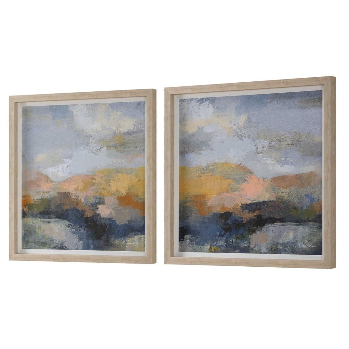 Uttermost Dusk Framed Prints, Set of 2.