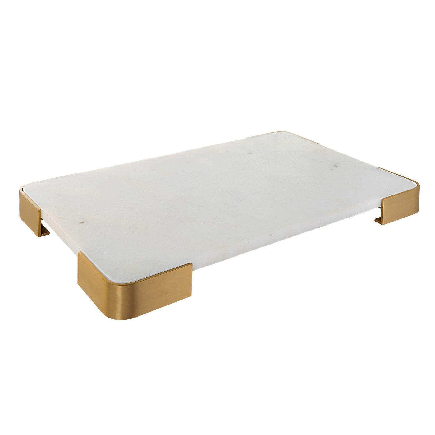 Uttermost Accessories Uttermost Elevated Tray/plateau - White Marble Large House of Isabella UK