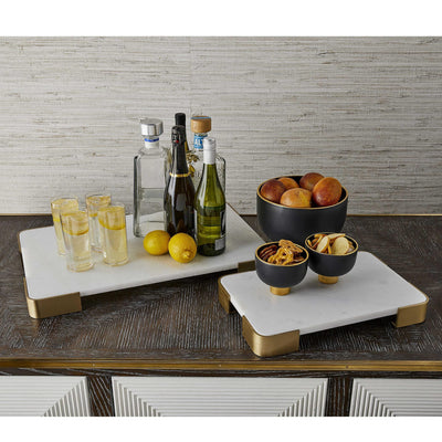 Uttermost Accessories Uttermost Elevated Tray/plateau - White Marble Large House of Isabella UK