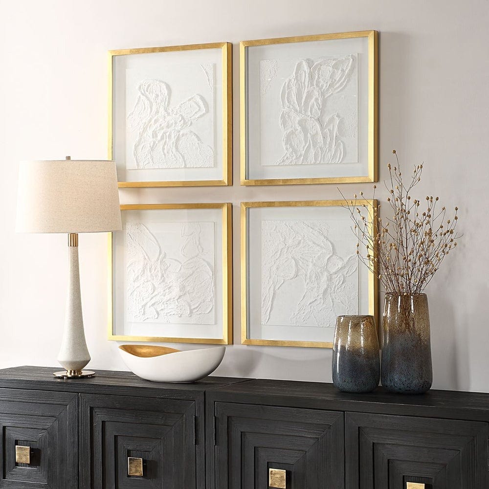 Uttermost Fourfold Framed Prints Set of 4.