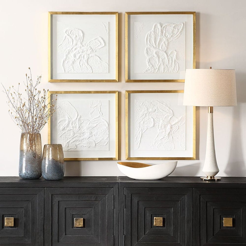 Uttermost Fourfold Framed Prints Set of 4.