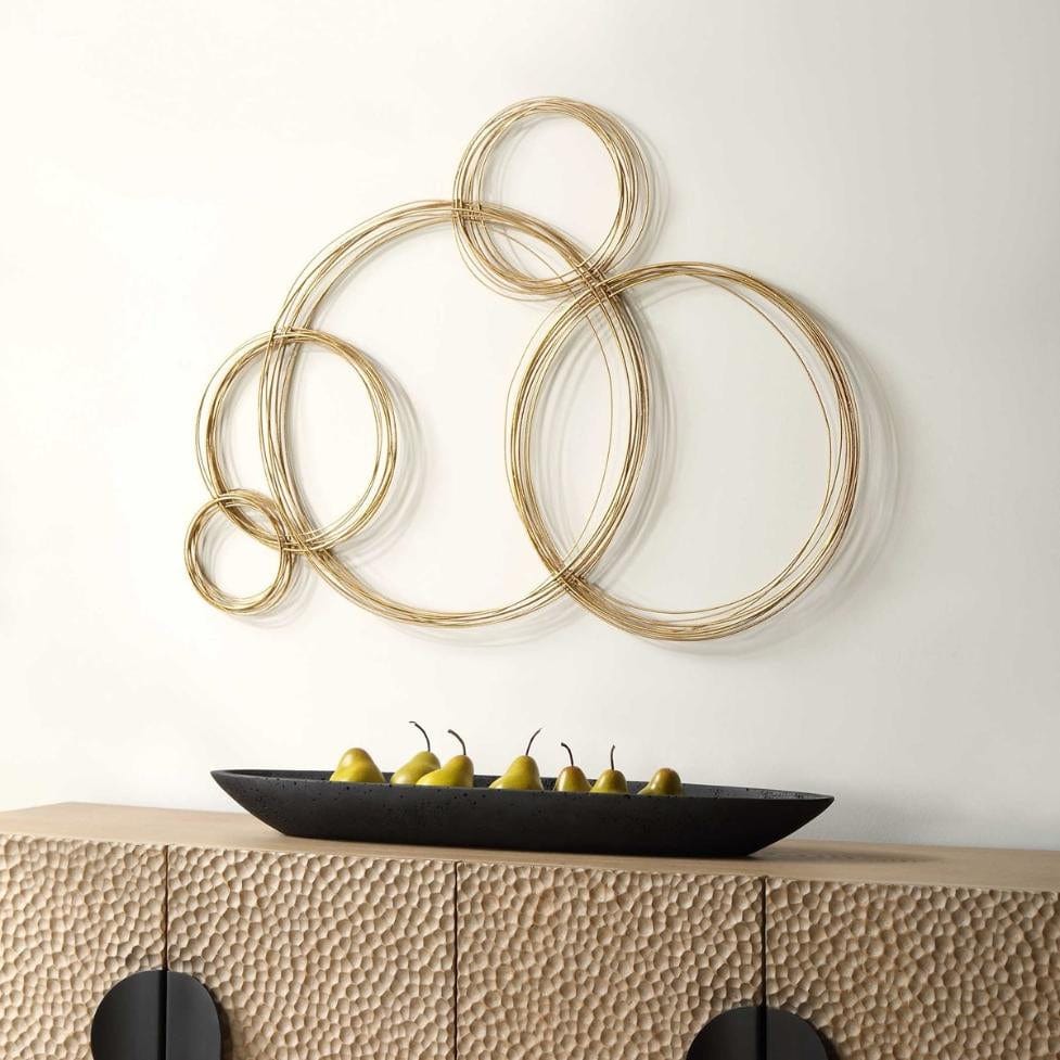 Uttermost Golden Bubbles Metal Wall Decor.
