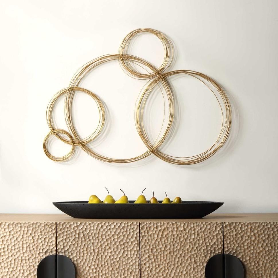 Uttermost Golden Bubbles Metal Wall Decor.