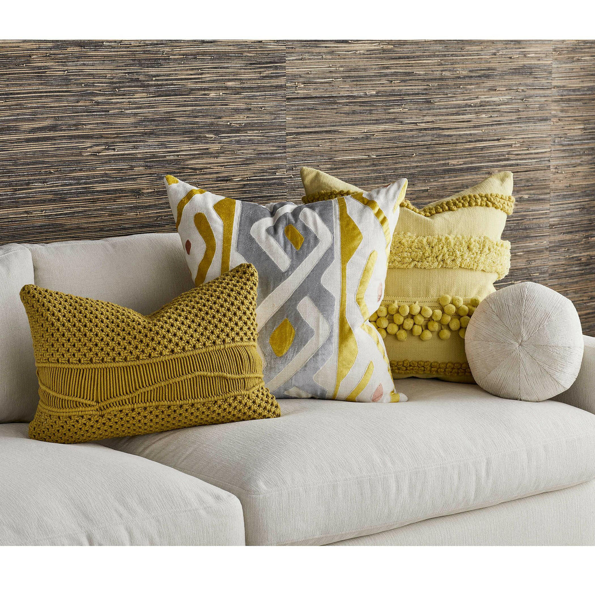 Having a Ball Cushion - Lemon Chiffon.