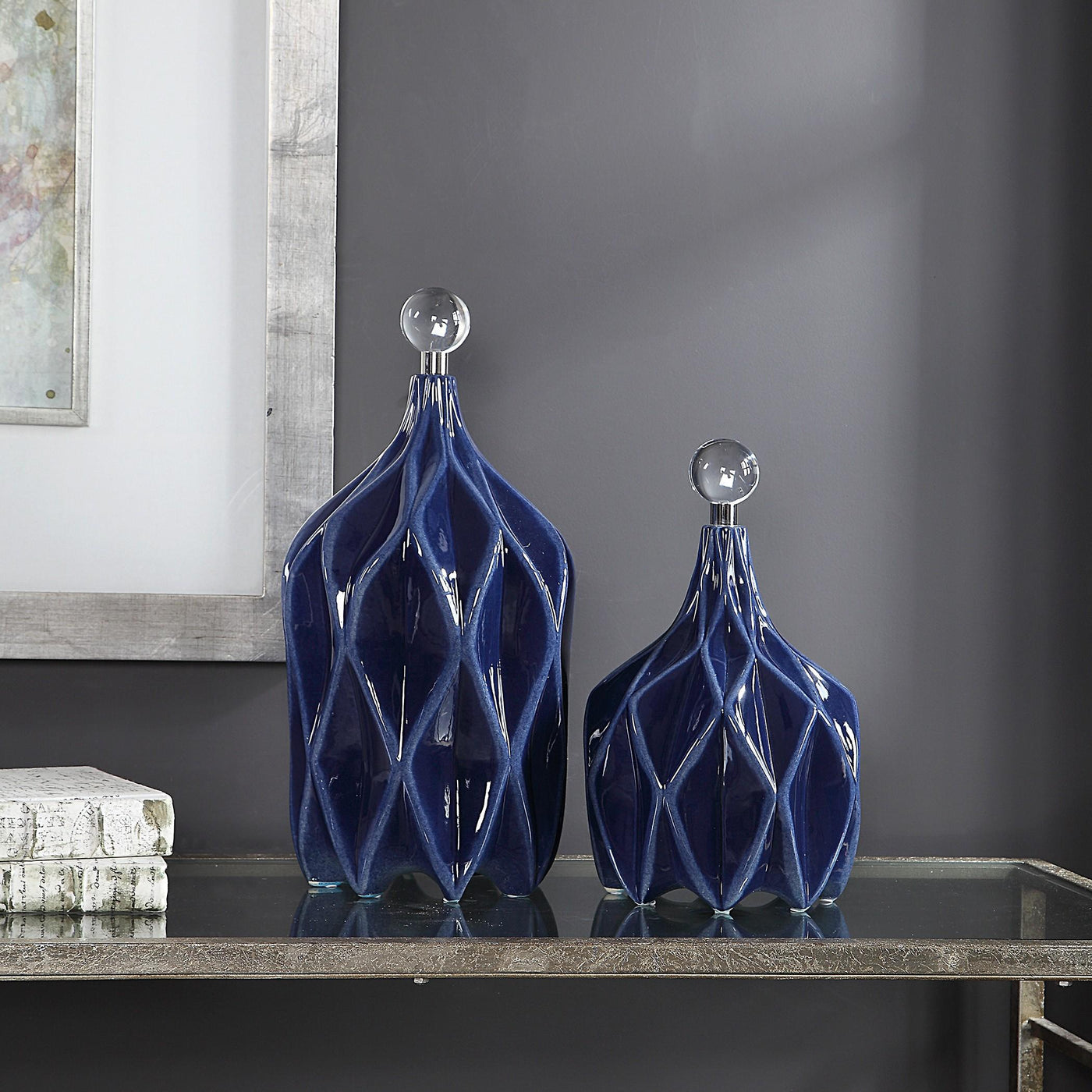 Uttermost Accessories Uttermost Klara Geometric Bottles, S/2 House of Isabella UK