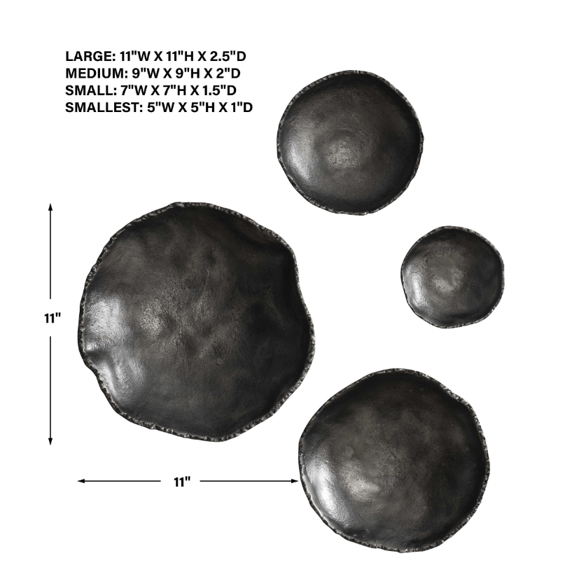 Uttermost Lucky Coins Nickel Wall Decor, Set/4.