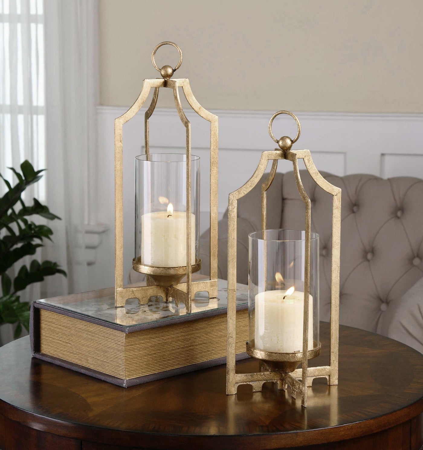 Uttermost Accessories Uttermost Lucy Gold Candleholders S/2 House of Isabella UK