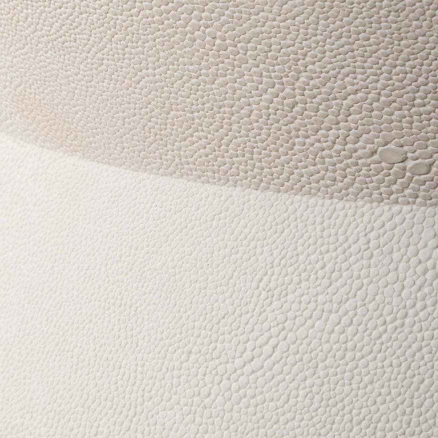 Uttermost Luxe White Shagreen Round Box.