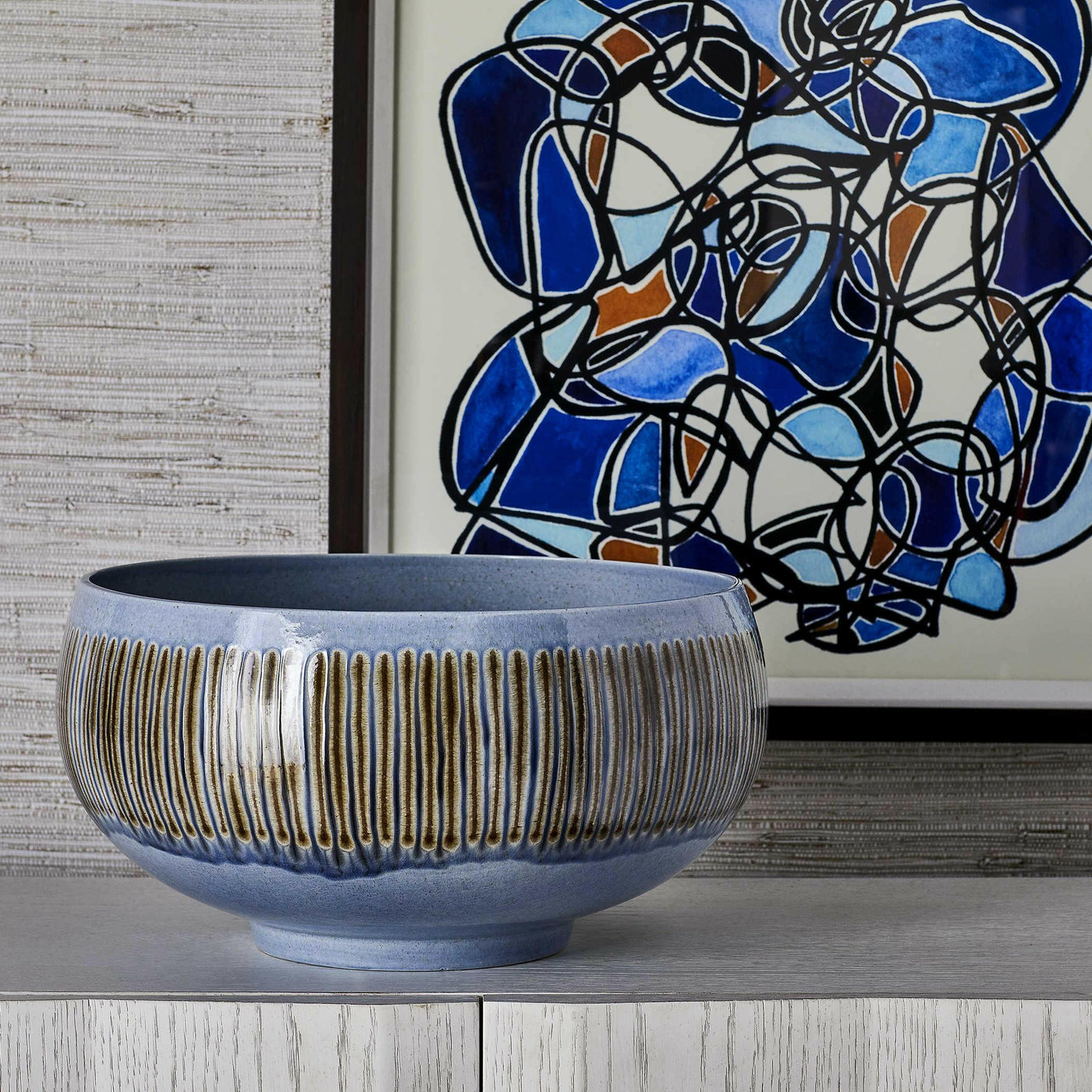 Uttermost Accessories Uttermost Rat Pack Bowl - Blue Grande House of Isabella UK