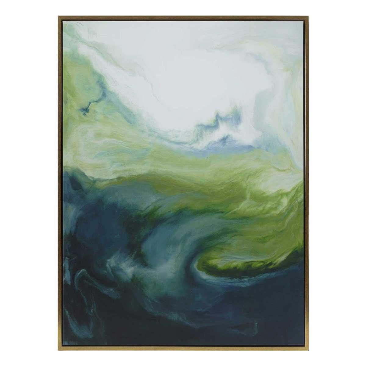 Uttermost Serene Green Framed Abstract Art.