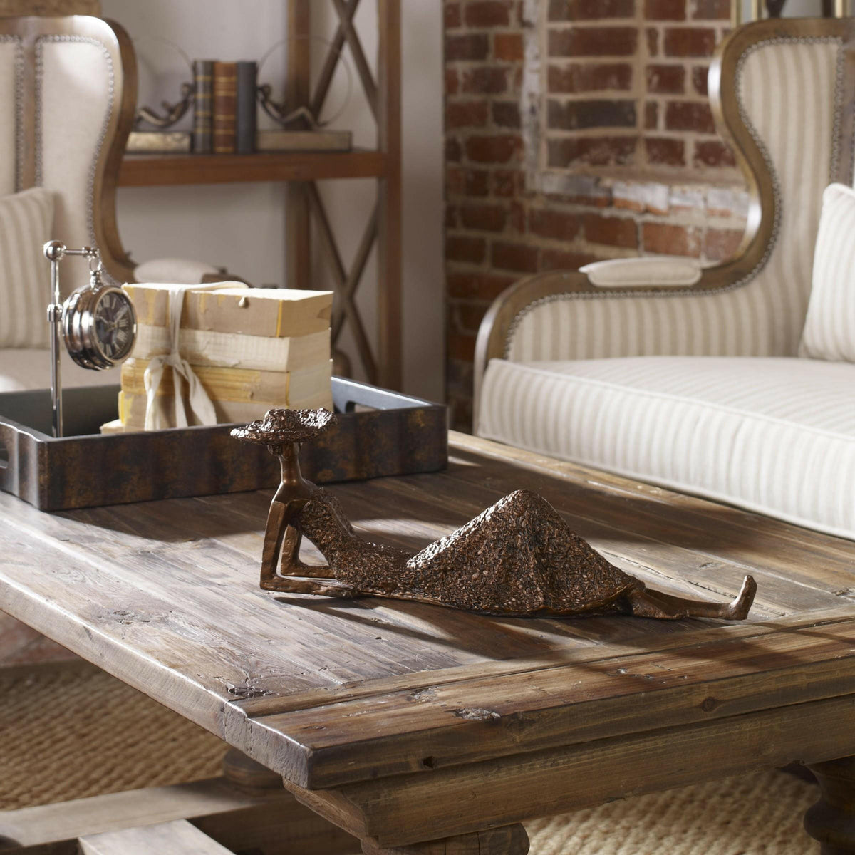 Summer Days Antique Bronze Sculpture.