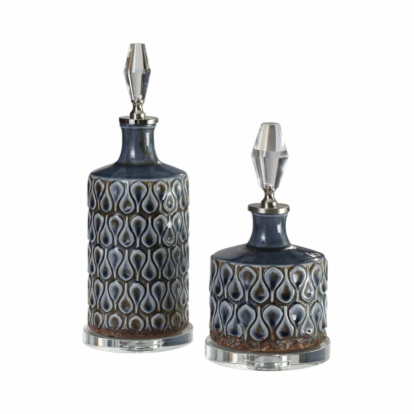 Uttermost Accessories Uttermost Varuna Cobalt Blue Bottles S/2 House of Isabella UK