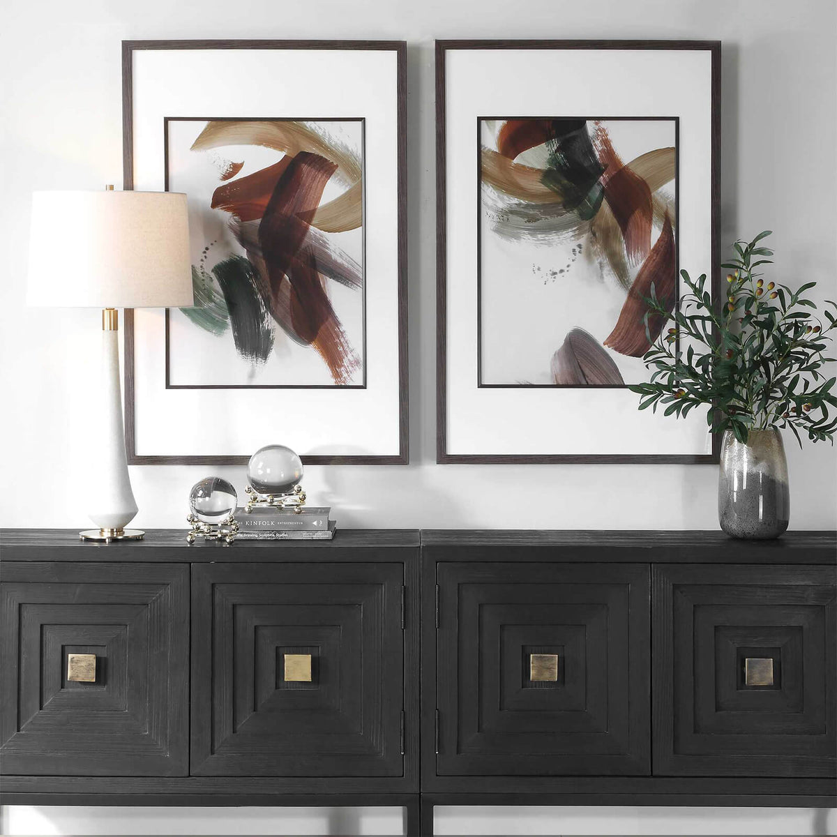 Uttermost Accessories Velocity Framed Abstract Prints - Set of 2 House of Isabella UK