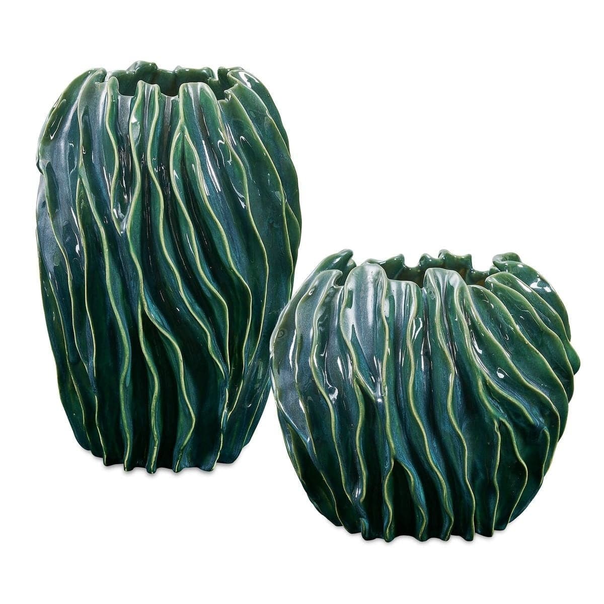Uttermost Accessories Veridian Ridge Indoor-Outdoor Vases - Set of 2 House of Isabella UK