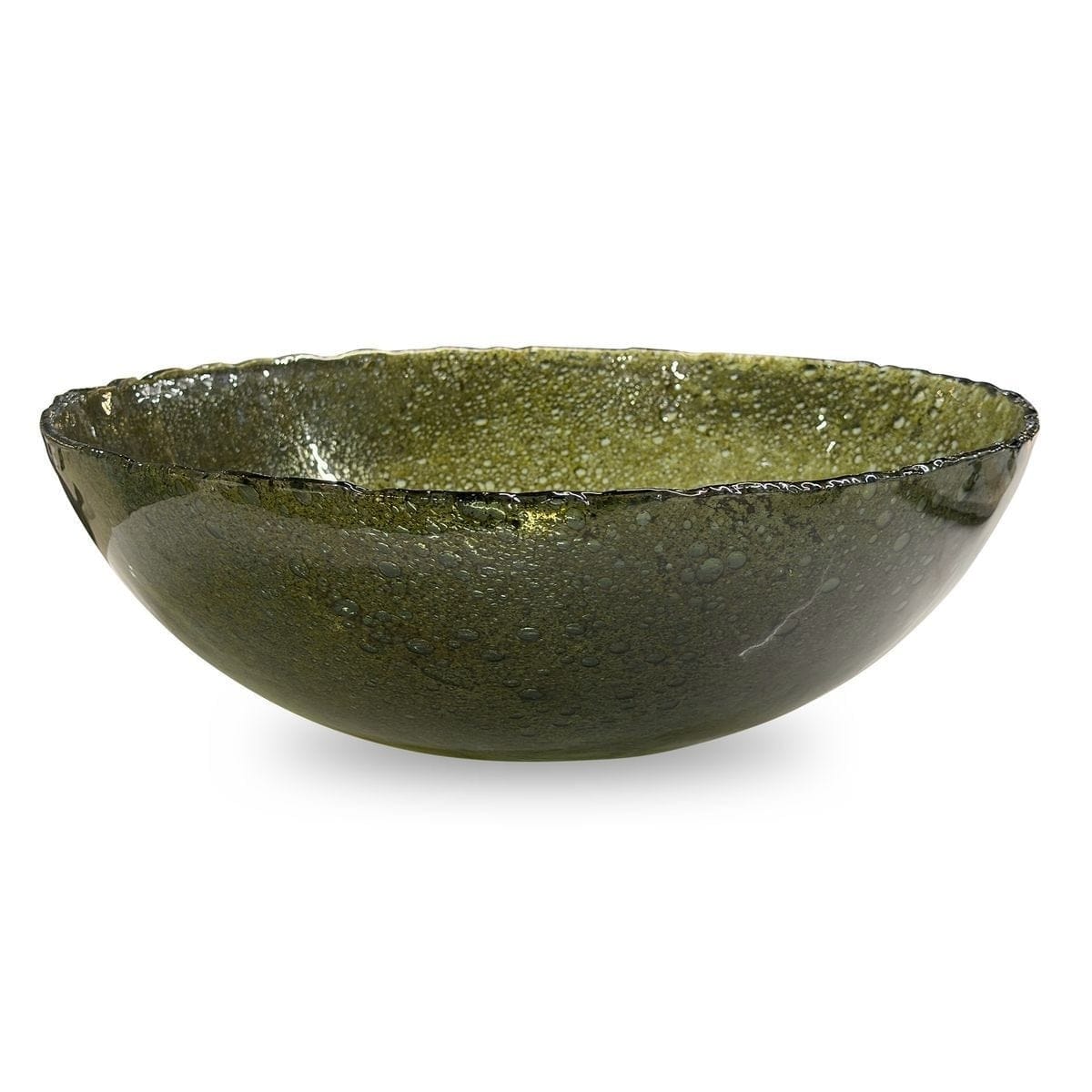 Uttermost Accessories Veridian Shimmer Earthy Glass Bowl House of Isabella UK