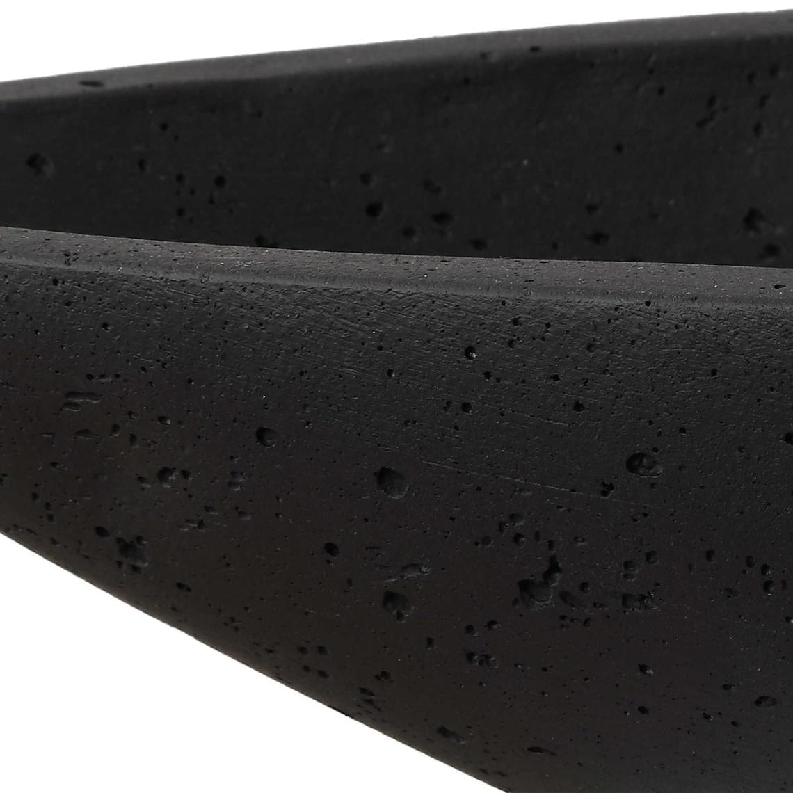 Vessel Cast Black Canoe Bowl.