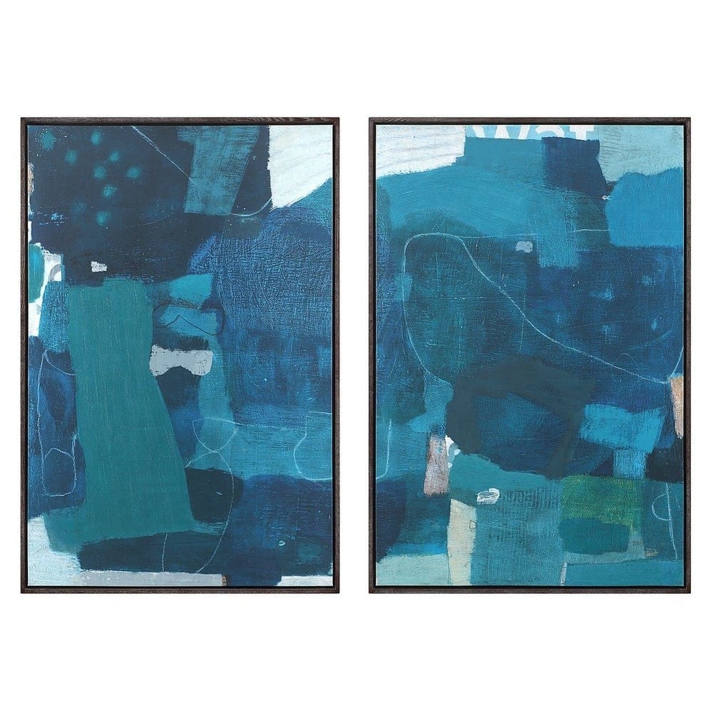 Uttermost Accessories Wait Until Dusk Framed Canvas Diptych Large Set of 2 House of Isabella UK