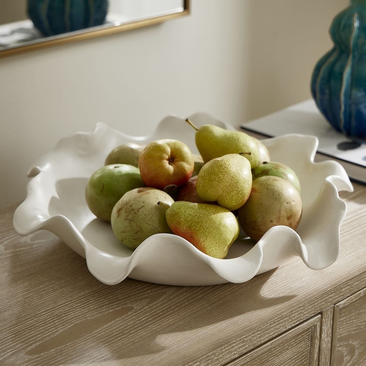 Uttermost Accessories Wave Crest White Outdoor Bowl House of Isabella UK