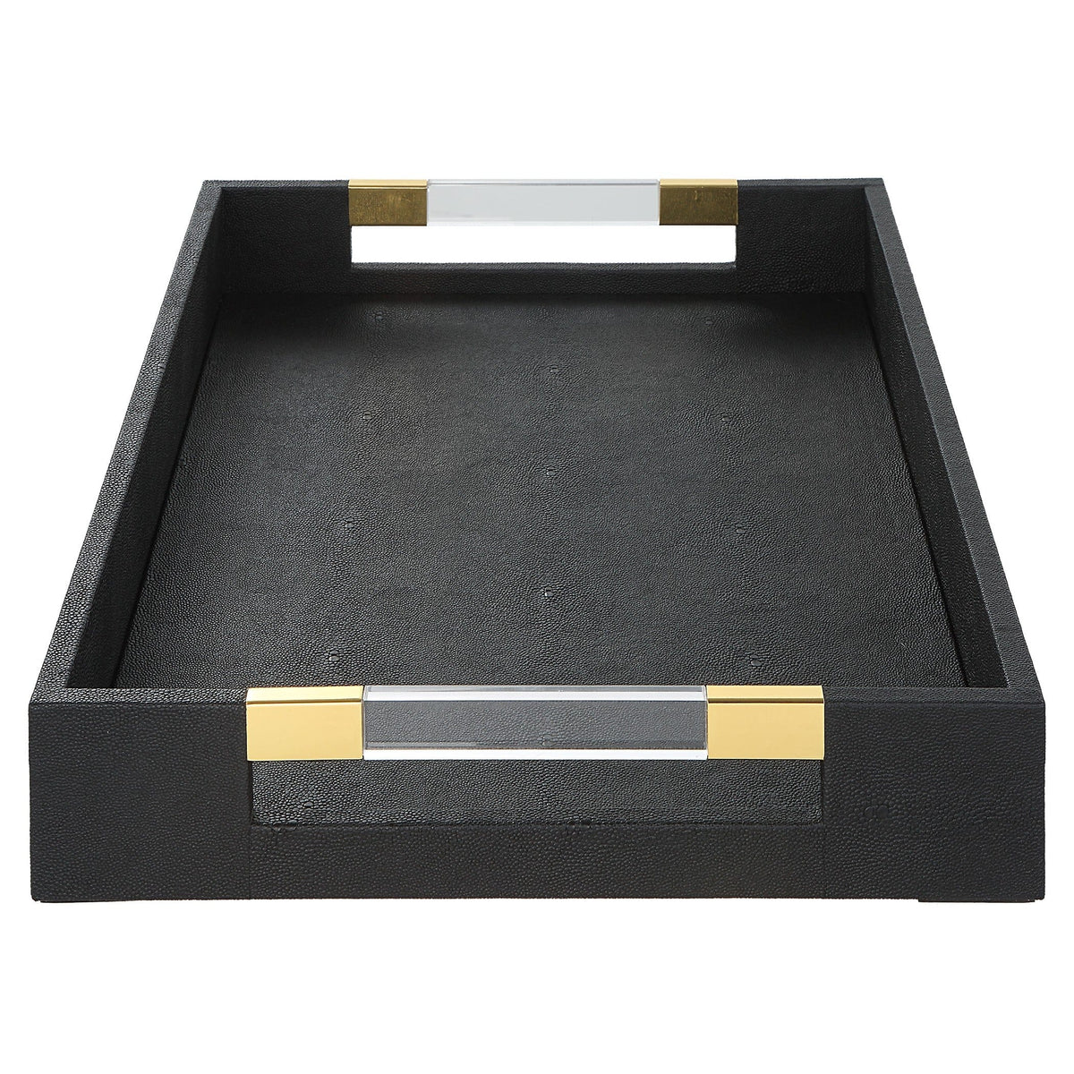 Uttermost Accessories Wessex Black Shagreen Tray House of Isabella UK