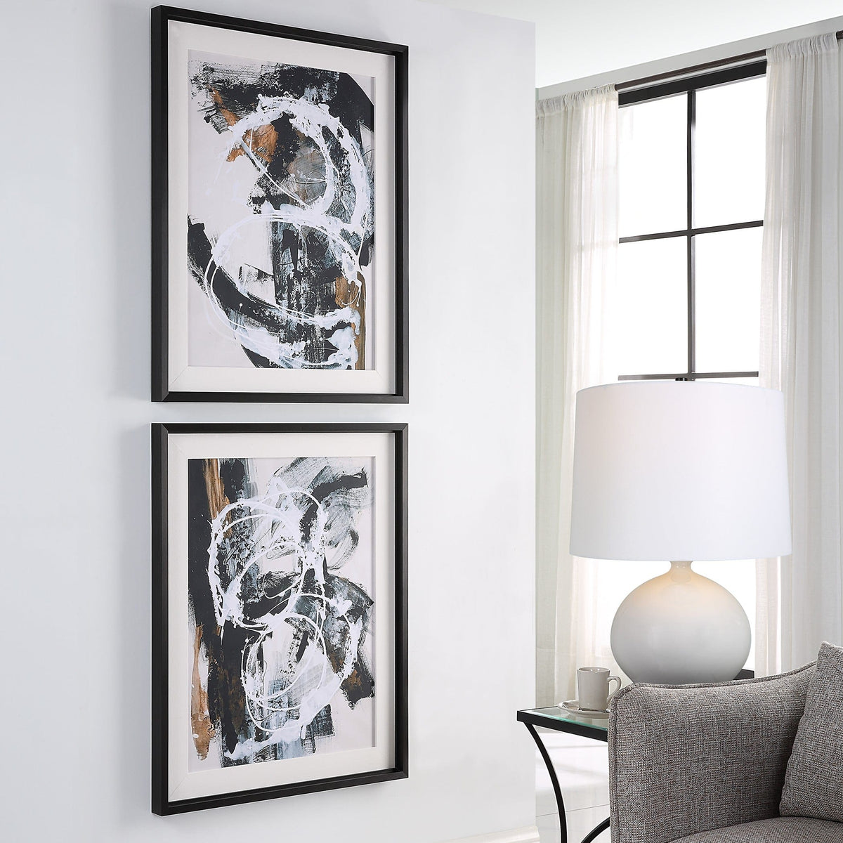 Uttermost Accessories Winterland Abstract Prints, Set/2 House of Isabella UK