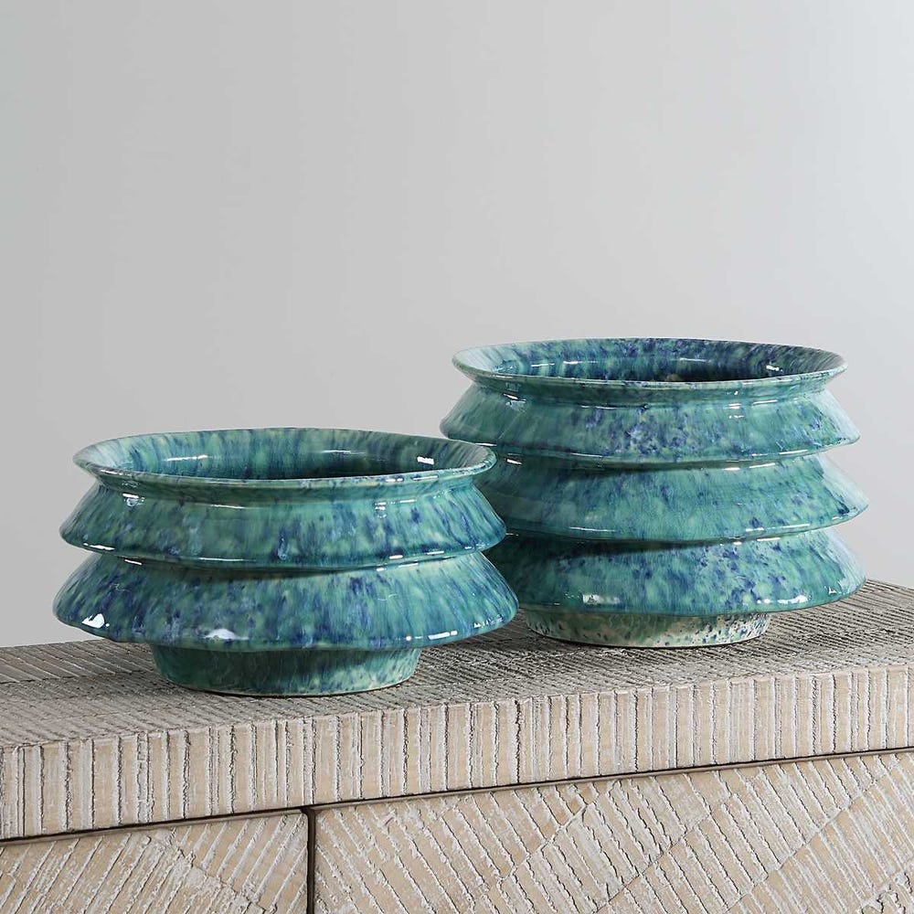 Uttermost Accessories Zigzag Bowls Set of 2 House of Isabella UK