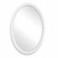 Bali White Ribbed Oval Mirror