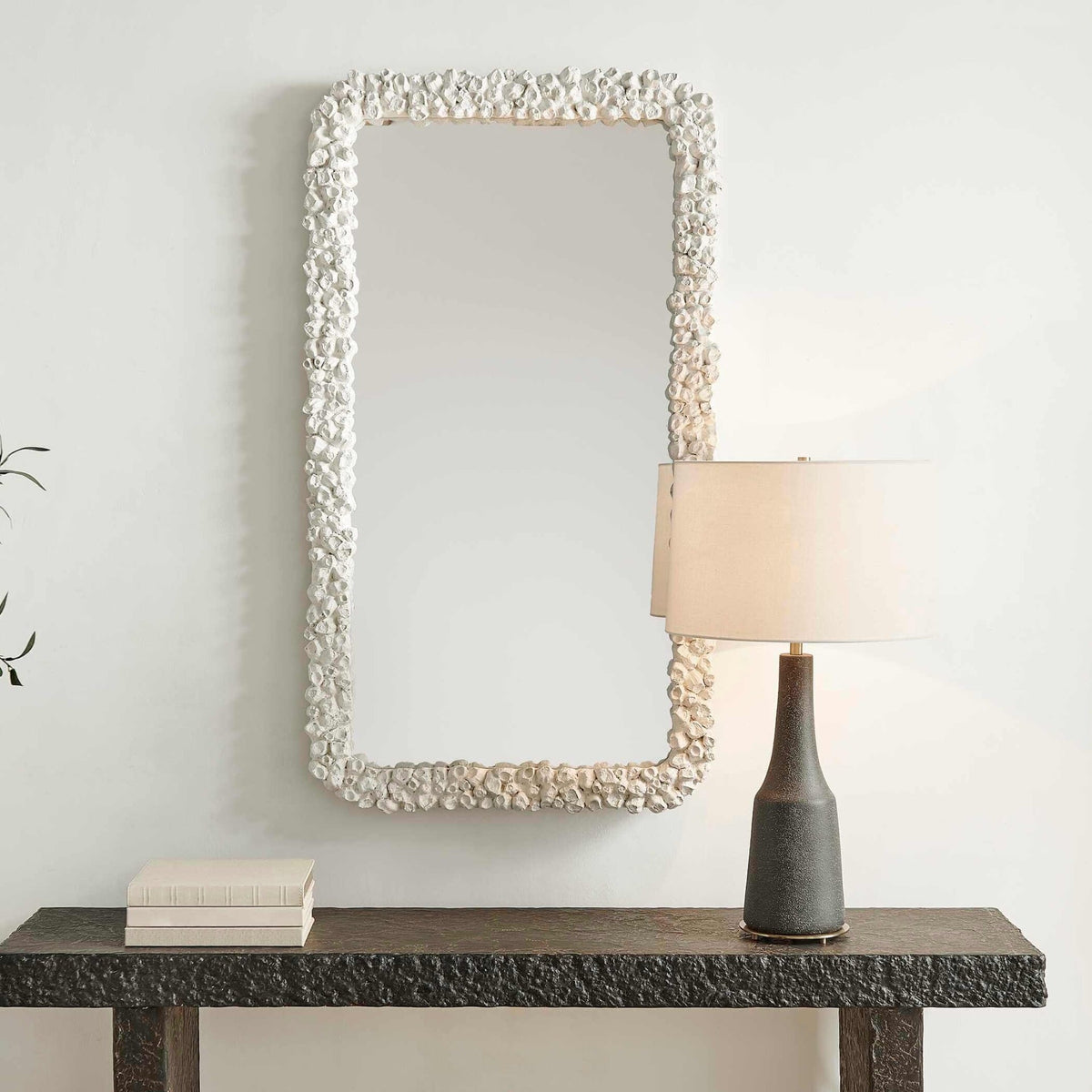 Barnacle Rectangular White Mirror