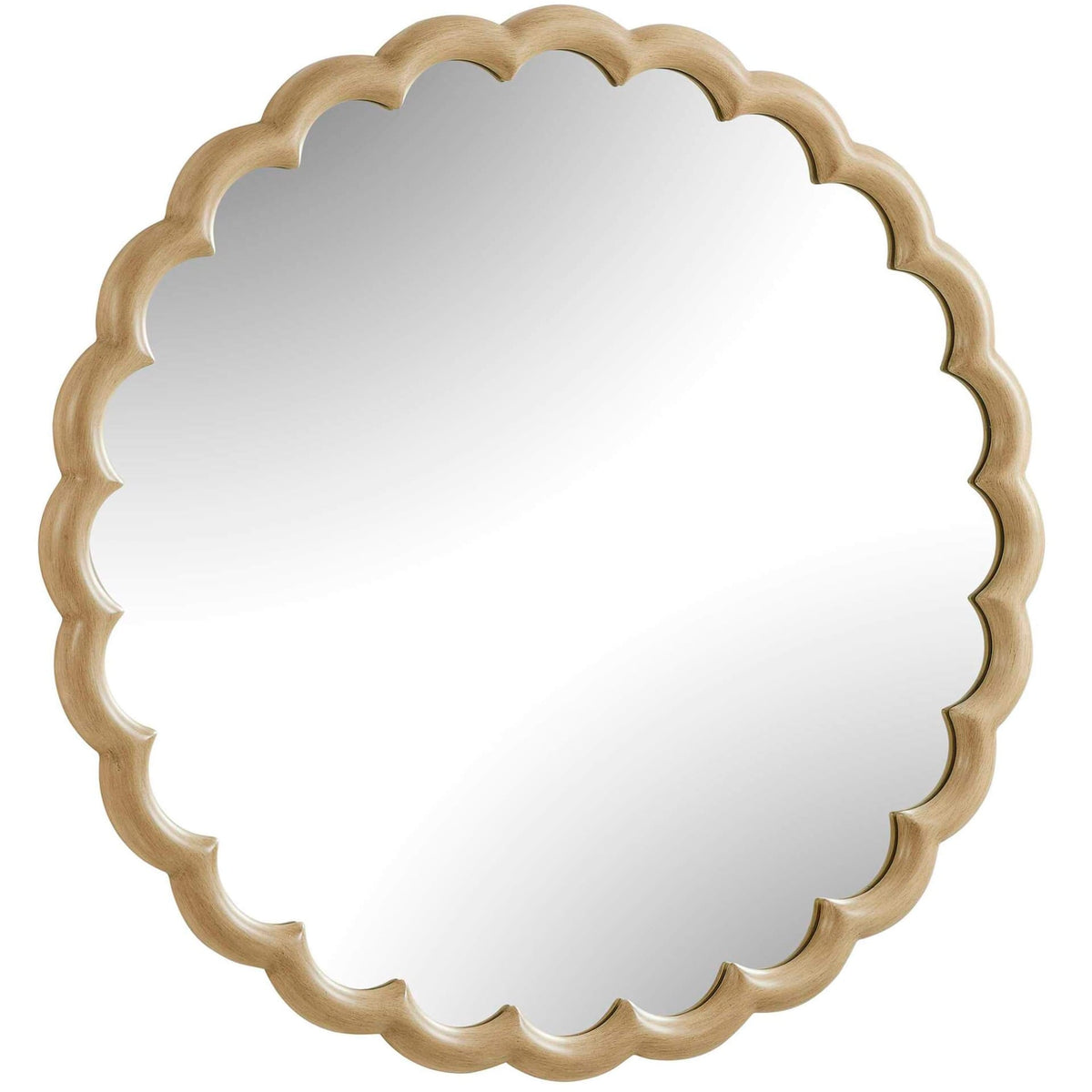 Cerrito Burnished Ivory Round Mirror