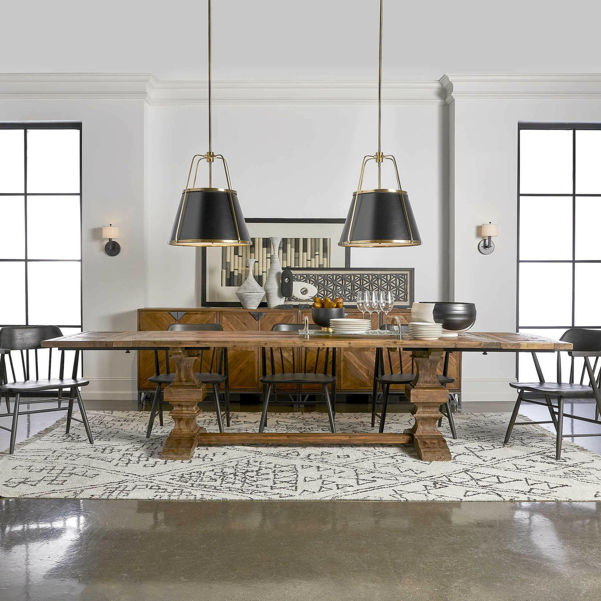 Baldrick Extension Dining Table - Warm Honey.