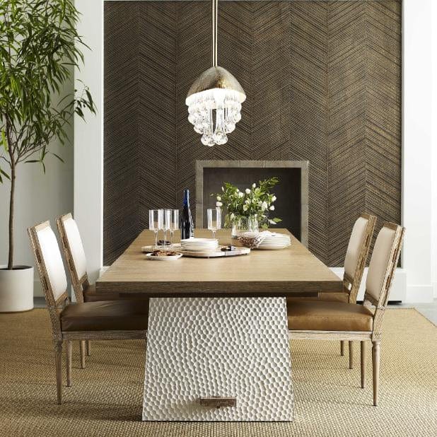 Black Label Hewn Trestle Extension Dining Table - 2 Cartons.