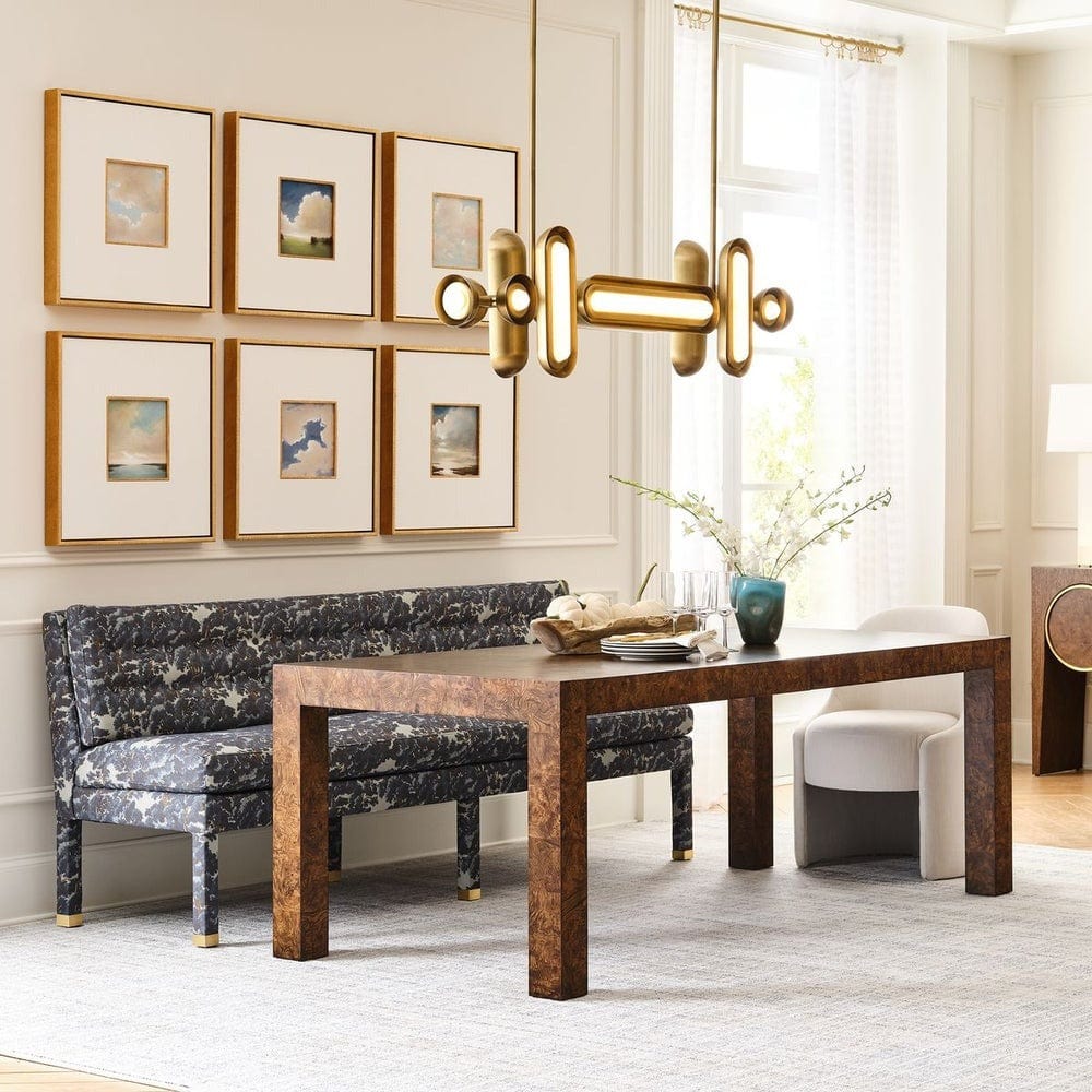 Black Label Ingrain Extension Dining Table in Cocoa Brown 213 - 264 Cm.