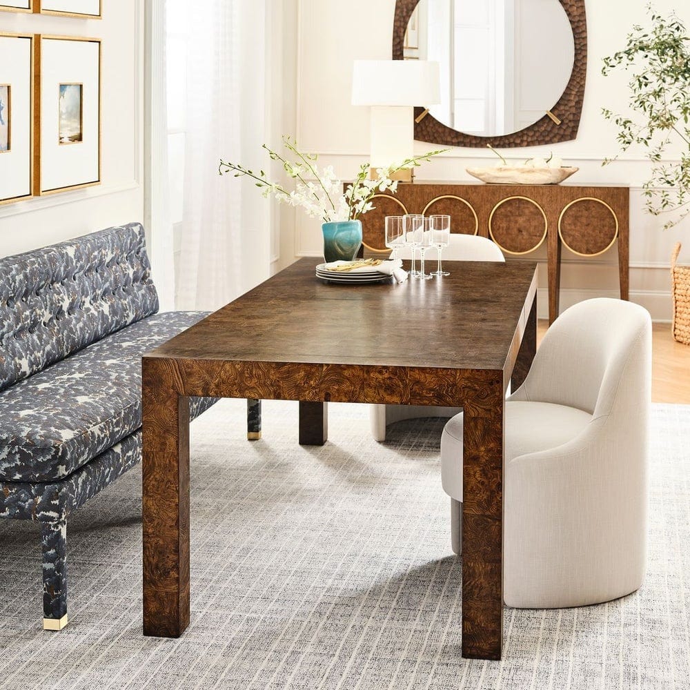 Black Label Ingrain Extension Dining Table in Cocoa Brown 213 - 264 Cm.