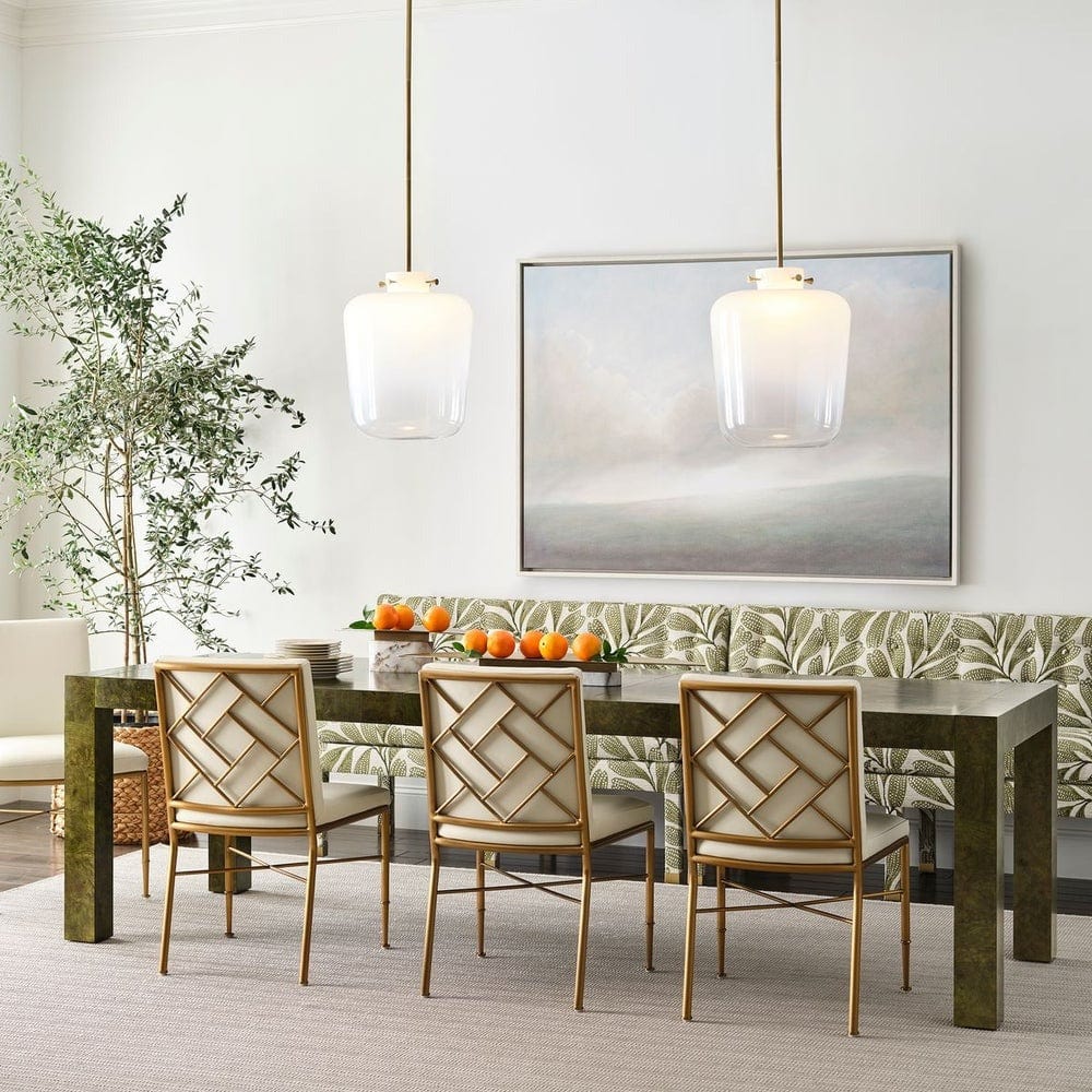 Black Label Ingrain Extension Dining Table in Olive 213 - 264cm.