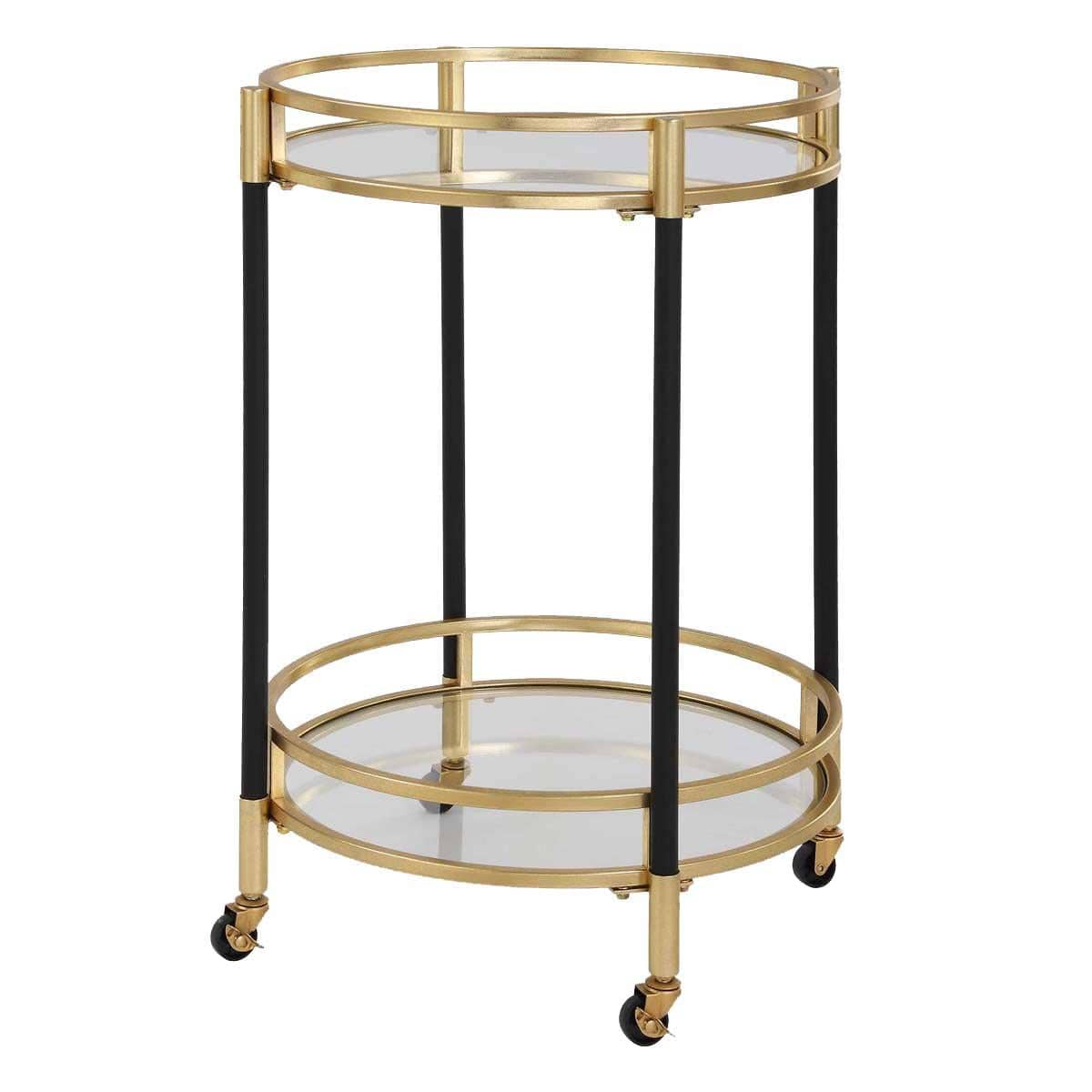 Uttermost Dining Dolly Round Bar Cart House of Isabella UK